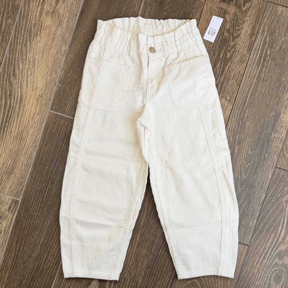 Gap Kids Girls’ Ivory Corduroy Horseshoe Pants—5